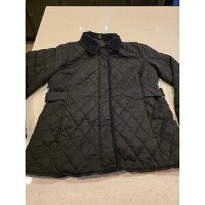 White Stag Black Quilted Barn Coat Women's Medium Winter Snow
